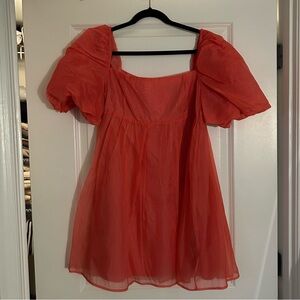 PrettyLittleThing pink babydoll dress
